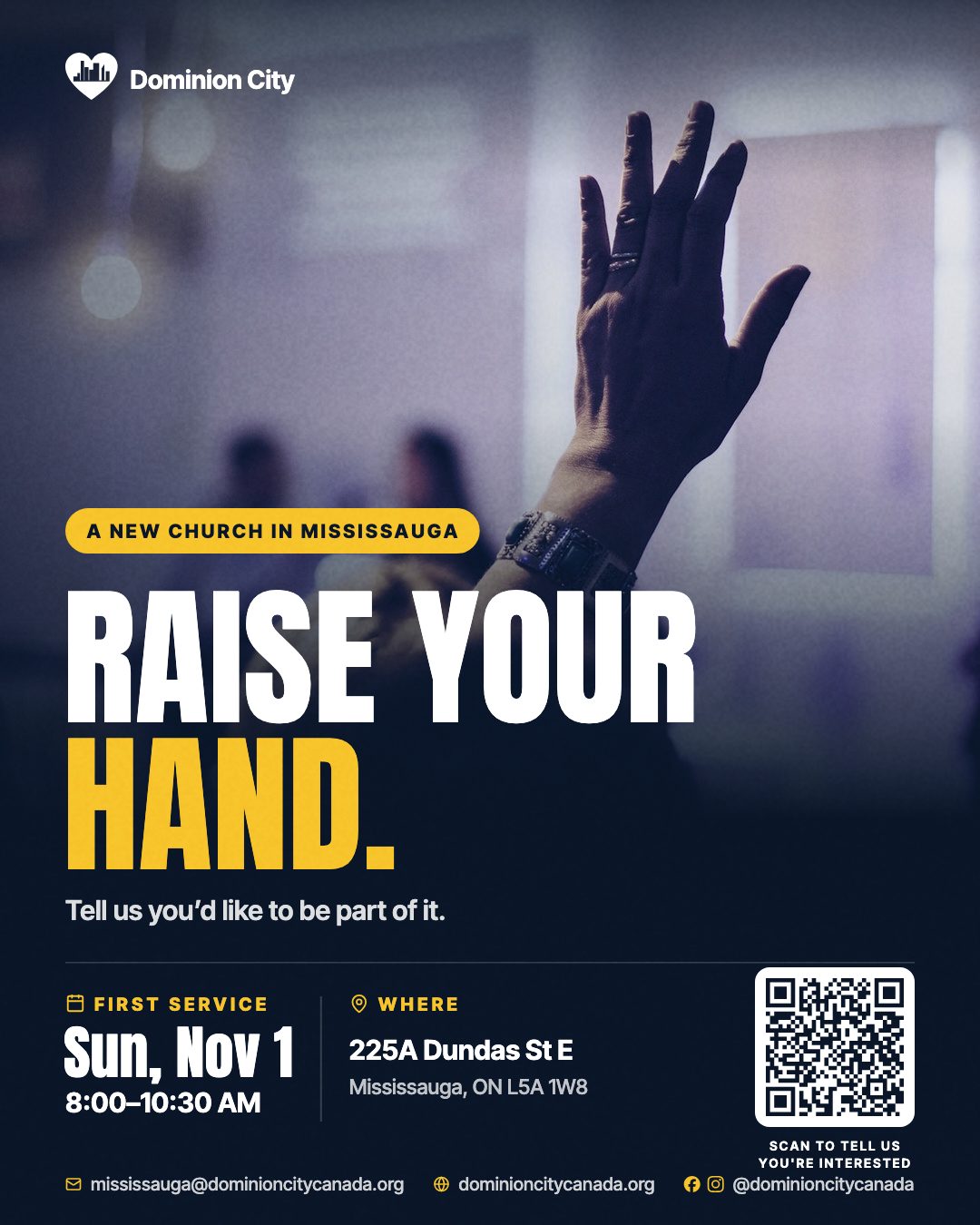 Raise your hand: a new church in Mississauga